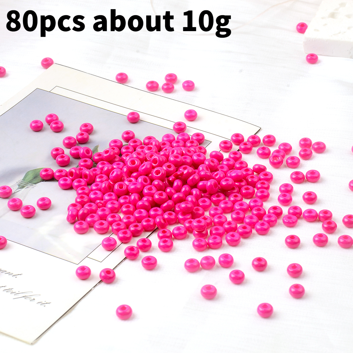 80pcs Glass Seed Beads & Mini Tube Spacer Beads